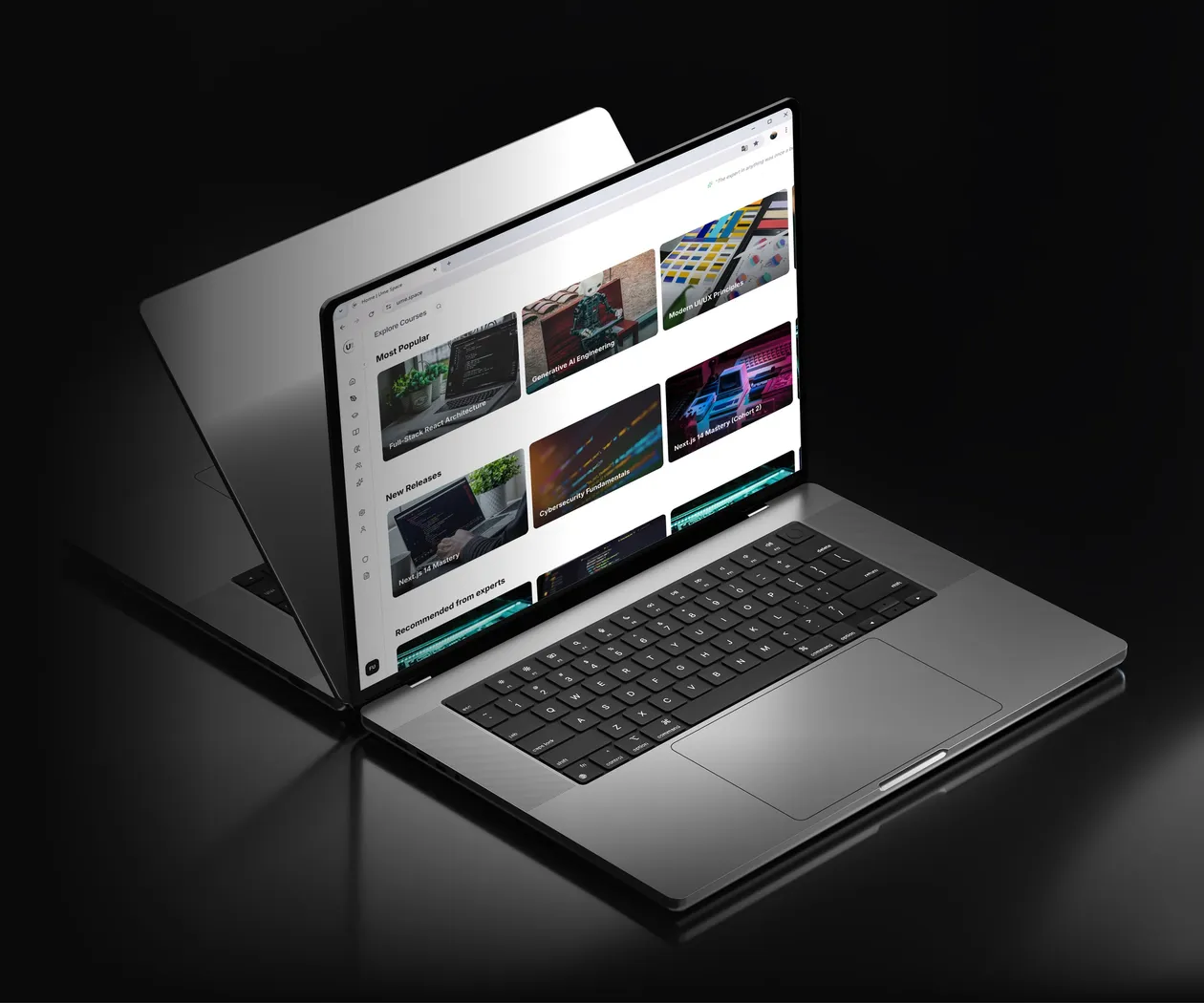 Laptop showing the UME Space online campus